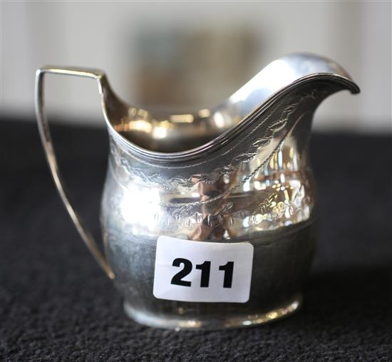 George III silver helmet cream jug